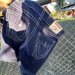 True Religion Men's Dark Blue Relaxed Jeans